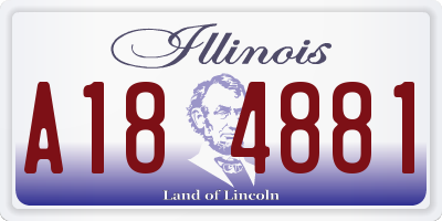 IL license plate A184881