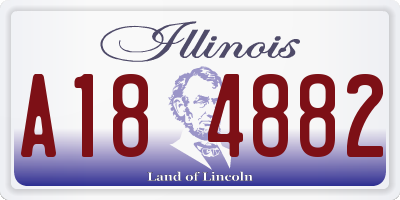 IL license plate A184882