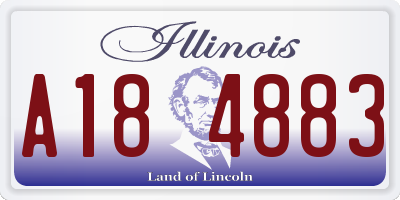 IL license plate A184883