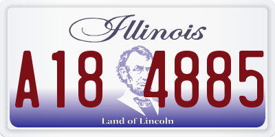 IL license plate A184885
