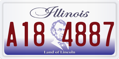 IL license plate A184887
