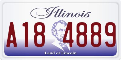 IL license plate A184889