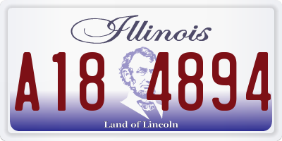 IL license plate A184894
