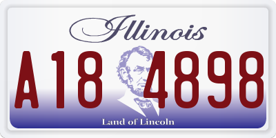 IL license plate A184898