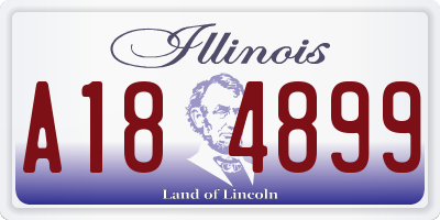 IL license plate A184899