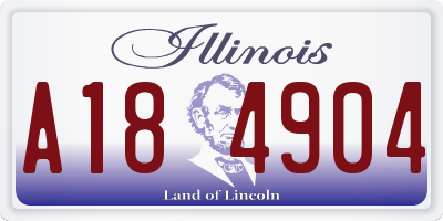 IL license plate A184904
