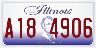 IL license plate A184906