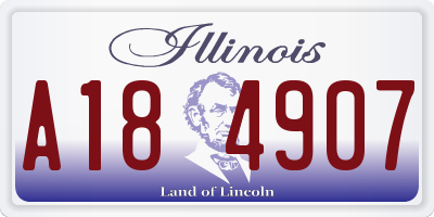IL license plate A184907
