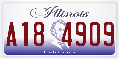 IL license plate A184909