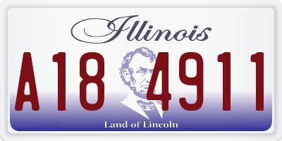 IL license plate A184911