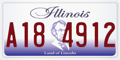 IL license plate A184912