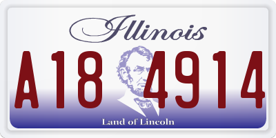 IL license plate A184914