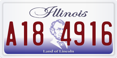 IL license plate A184916