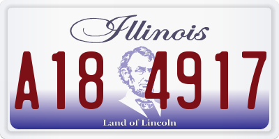 IL license plate A184917