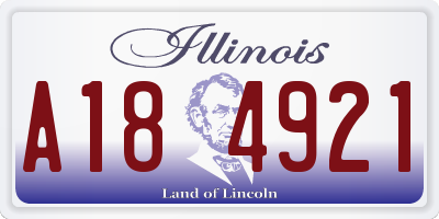 IL license plate A184921