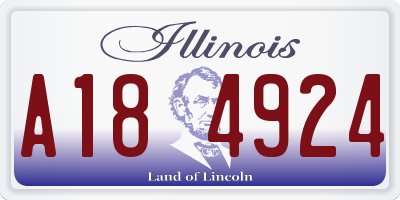IL license plate A184924