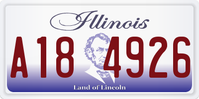 IL license plate A184926