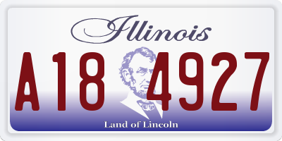 IL license plate A184927