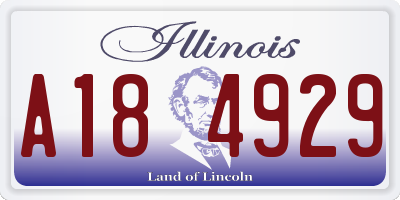 IL license plate A184929