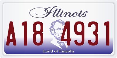 IL license plate A184931