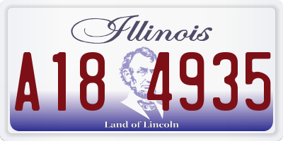IL license plate A184935