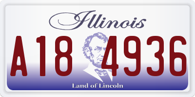 IL license plate A184936