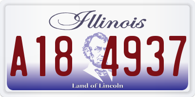 IL license plate A184937
