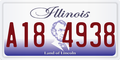 IL license plate A184938