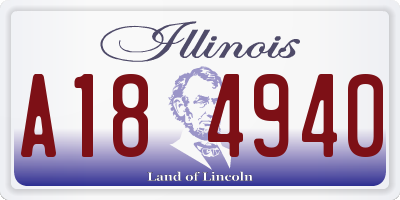 IL license plate A184940