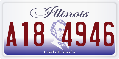 IL license plate A184946