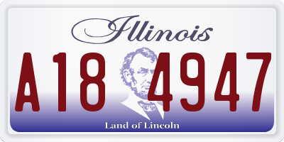 IL license plate A184947