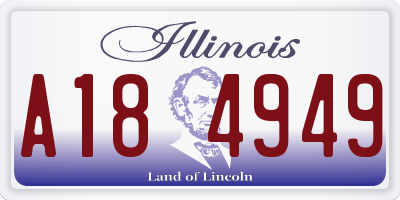IL license plate A184949