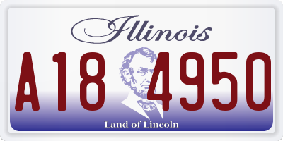 IL license plate A184950