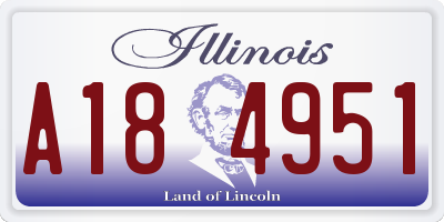 IL license plate A184951