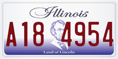 IL license plate A184954