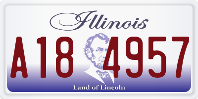 IL license plate A184957