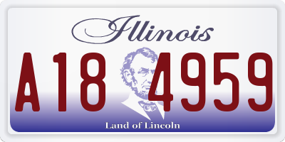 IL license plate A184959