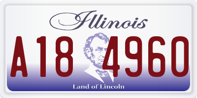 IL license plate A184960