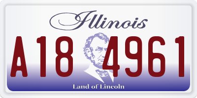 IL license plate A184961