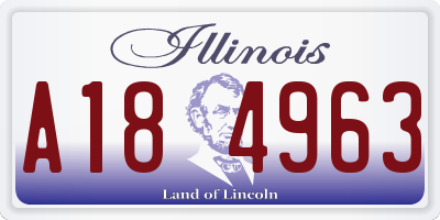 IL license plate A184963