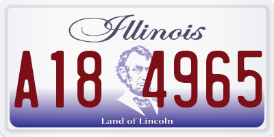 IL license plate A184965