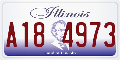 IL license plate A184973