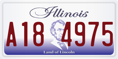 IL license plate A184975