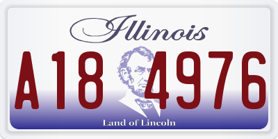 IL license plate A184976