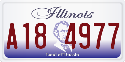 IL license plate A184977