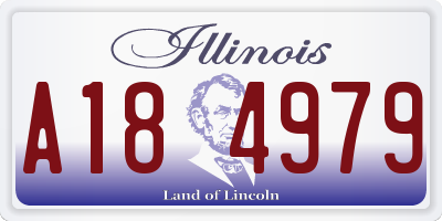 IL license plate A184979