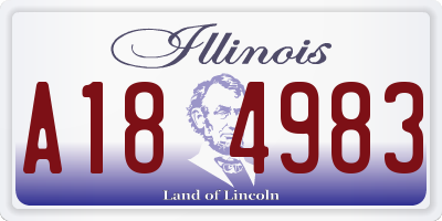 IL license plate A184983