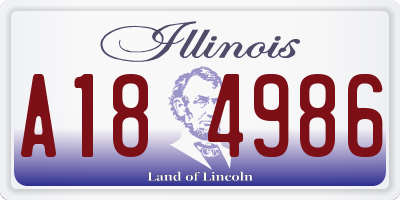 IL license plate A184986
