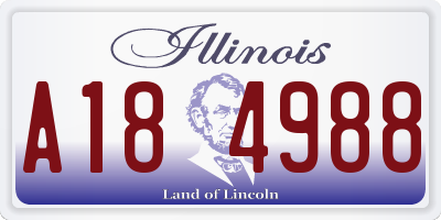 IL license plate A184988