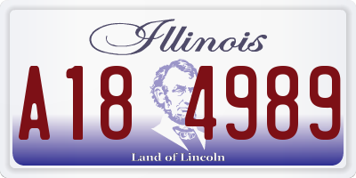 IL license plate A184989